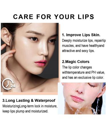 3Pcs Aloe Vera Strawberry Red Cherry Lip Color Changing Lipstick Set | Green Magic PH Lipstick Tinted Lip Balm Gloss Makeup Set for Women - Buy Online on GoSupps.com