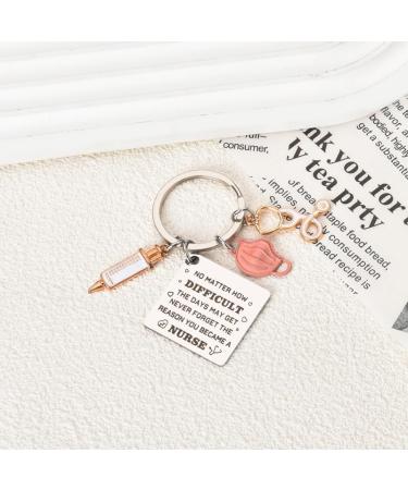 Guqqeuc Nurse Graduation Gifts - Stethoscope Syringe Keychain for Nurse Appreciation | Inspirational Gifts for Nursing Students & Practitioners - Buy Online on GoSupps.com