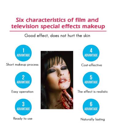 Professional Face Gel Paint Blood for Special Effects | 50ml Fake Blood Gel for Halloween Witches & Vampire Scars - Buy Online on GoSupps.com