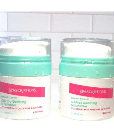 Buy SpaScriptions Blemish Control Oil-Free Moisturizer with Hyaluronic Acid Aloe Vera & Cucumber - 1.7 Oz for Soothing Skin | International Shipping Available - Buy Online on GoSupps.com
