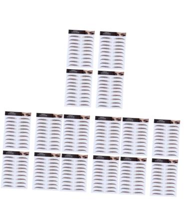 FOMIYES 16 Pcs Eyebrow Stickers Waterproof Stickers 6d Eyebrows Eyebrow Stencils Shaping Transfer Stickers