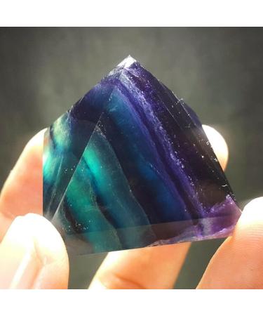 Fashiok Reiki Natural Fluorite Crystal Pyramid | 55-60mm Healing Home Decor | International Shipping - Buy Online on GoSupps.com