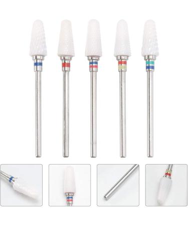 FOMIYES 5pcs Ceramics Nail Drill Bits Set for Manicure Pedicure - Nail Polishing Accessories for Gel Removal - Buy Online on GoSupps.com