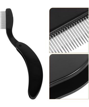 PATKAW Eyelash Comb Eyelash Shaper Foldable Eyebrow Brush Eyebrow Eyelash Makeup Grooming Tool for Women Girls Cosmetic Travel Black - Buy Online on GoSupps.com