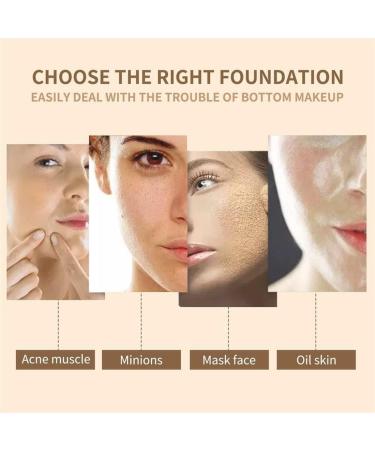 2Pcs Long Lasting Waterproof Lightweight Moisturizing Foundation Matte Oil Control Foundation Light Fog Makeup Holding Liquid Foundation Suitable for All Skin Types (02 Natural) - Buy Online on GoSupps.com