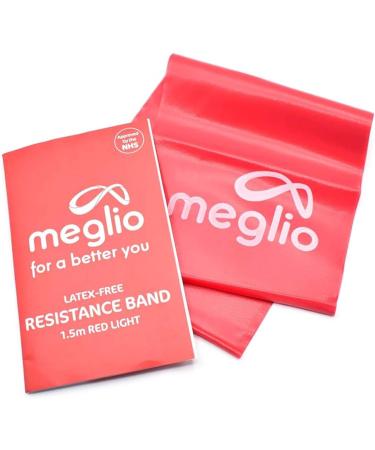 Latex-Free Meglio Resistance Bands for Strength Training & Physiotherapy - Red (Light) 2m - Buy Online on GoSupps.com