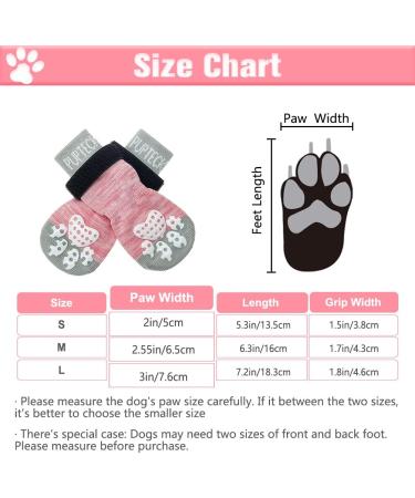 Buy Pupeck Anti-Slip Dog Socks - Adjustable Straps Paw Protection Traction Control - Large (2 Pairs) Pink - Perfect for Indoor Use - Buy Online on GoSupps.com