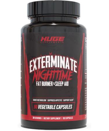 Huge Supplements Exterminate Stimulant Free Fat Burner Improve Body Composition Thermogenic Boost Metabolism (90 Capsules)