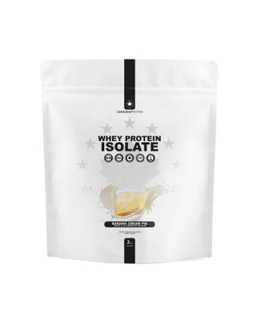 Canadian Protein 100% Whey Isolate 27g of Protein | 6 kg of Banana Cream Pie Flavored Low Carb Keto Friendly Workout Recovery Drink | Protein Powder Rich in BCAA Amino Acids
