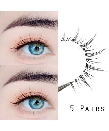 5 Pairs Fluffy Manga Lashes | 3D Cosplay & Natural Look False Eyelashes | Handmade Soft Clear Band | Reusable Thai Eyelashes - Buy Online on GoSupps.com