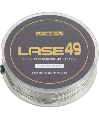 LANSEYU 50M 44lb 70lb Test Fishing Steel Wire Line 7x7 Strands 0.6mm 0.8mm Leader Coating Jigging Wire Lead Fish Line Stainless Steel Leader Wire - Buy Online on GoSupps.com