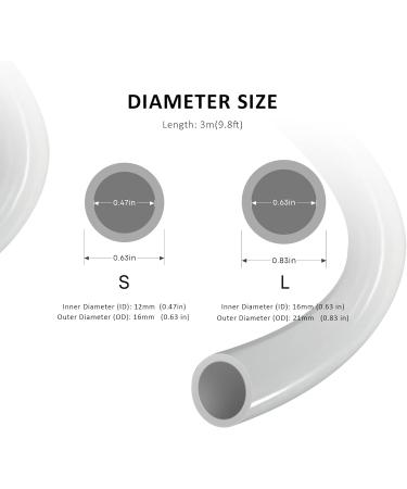 FZONE Aquarium Hose 3M - Gray Water Filter Hose 12/16mm | Durable & Flexible Aquarium Accessories - Buy Online on GoSupps.com