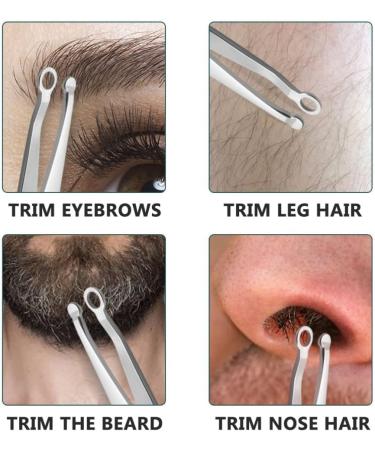 FOMIYES Stainless Steel Nose Hair Remover Set | Facial Hair Clippers & Brow Razor - Precision Nose Hair & Ear Wax Removal - Buy Online on GoSupps.com