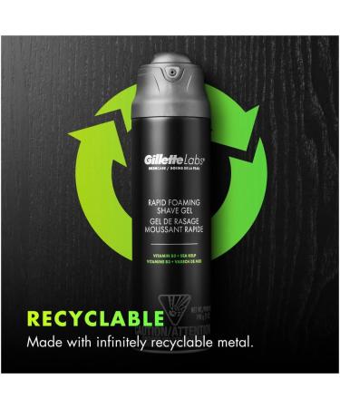 Gillette Labs by Gillette Rapid Foaming Shave Gel Cools to Soothe and Helps Protect Against Shaving Irritation Easily Rinses Off 198ml - Buy Online on GoSupps.com