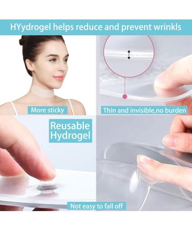 Neck Wrinkle Patches Reusable Hydrogel Anti Aging Facial Pads Hypoallergenic Silicone Gel Sleep Tape Smooth Fine Lines Mask for Skin Tightening and Firming Crepe Erase and Neck Lift (neck-2 Pcs) facetape-neck-2pcs - Buy Online on GoSupps.com