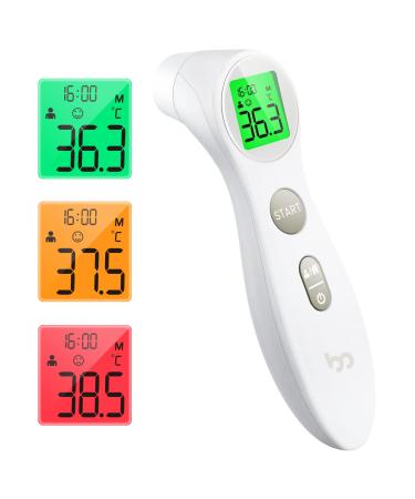 Femometer Forehead Thermometer for Adults Kids Non Contact Infrared Thermometer Digital Baby Thermometers Body Temperature Thermometer(All White) - Buy Online on GoSupps.com