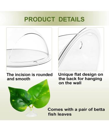 Noodoky Wall Mounted Betta Fish Tank Bowl - Small Hanging Aquarium for Plant Fish - 1 Gallon / 0.5 Gallon Capacity - Buy Online on GoSupps.com