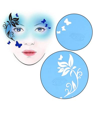 7 Styles Reusable Face Paint Stencils Set - Body Painting Templates for Flower & Butterfly Designs - Perfect for Kids & Events - Buy Online on GoSupps.com