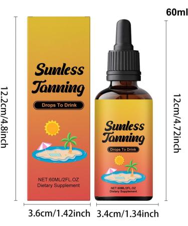 Zegaqae Sunless Tanning Drops To Drink 60 ml tanning drops moisturizing tanning oil for body and face longlasting nutritious tanning drops for the body - Buy Online on GoSupps.com