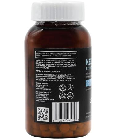 Fine USA Kelp Root Extract for Healthy Thyroid & Immune System | Natural Source of Iodine, Fucoidan & Magnesium | Vegan Non-GMO | Ethically Sourced in Japan - 300 x 300mg - Buy Online on GoSupps.com