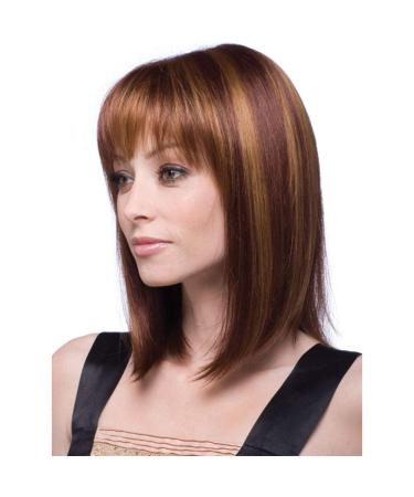 Fleurapance women's wigs short great natural bob cut medium smooth blond fashionable heat-resistant synthetics such as real hair wig