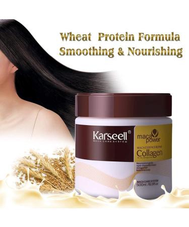 Karseell Collagen Hair Mask Deep Repair Conditioning Treatment Argan Oil Collagen Hair Mask Essence for Dry Damaged Hair All Hair Types 500ml (16.90 fl.oz) - Buy Online on GoSupps.com