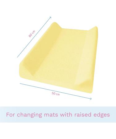Baby Changing Mat Terry Cover for 80x50 cm Nappy Changer with Raised Edges (Yellow) - Buy Online on GoSupps.com