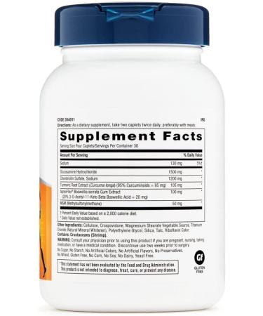 GNC TriFlex Fast-Acting Joint Relief 120 Caplets - Clinical Strength Glucosamine, Chondroitin, Boswellia & Turmeric Formula for Comfort and Flexibility - Buy Online on GoSupps.com