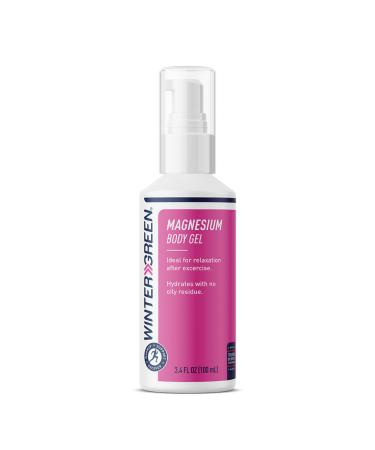 Wintergreen Magnesium Body Gel (3.4 Fl Oz) Pure Magnesium Oil & Arnica Oil 3.40 Fl Oz (Pack of 1)