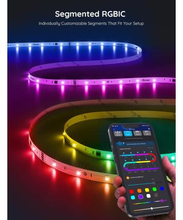 Govee RGBIC LED Strip Lights Smart LED Lights for Bedroom - Size 16.4ft - White - Buy Online on GoSupps.com