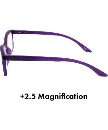 Shop Birdz Eyewear BPA Free Readers | Non-Carcinogenic Purple Frame Reading Glasses 2.5x Magnification - International Shipping Available - Buy Online on GoSupps.com