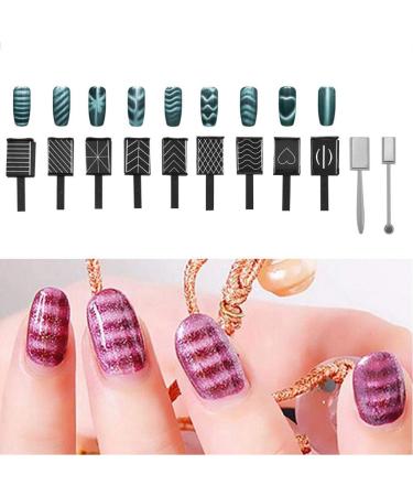 Samfox Gel Magnet Set - 11-Piece Nail Art Tool for 3D Magnetic Cat Eyes Polish | DIY UV Gel Aids - Buy Online on GoSupps.com