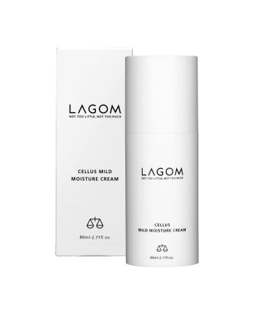 LAGOM Cellus Mild Moisture Cream with D-panthenol Natural Moisturizer Hypoallergenic Fragrance-Free Refreshing Herbal Face Lotion for Sensitive Skin 2.71 Fl Oz