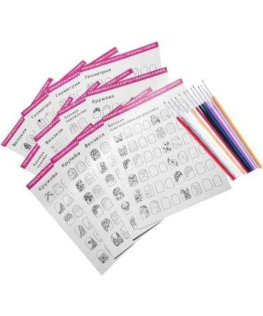 Beavorty 4 Sets Manicure Exercise Book Nail Salon Supplies Nail Art Tools for Beginners Nail Practice Liner Pen and Templates Nail Art Drawing Stencil Nail Practice Liner Pens Paper Books - Buy Online on GoSupps.com
