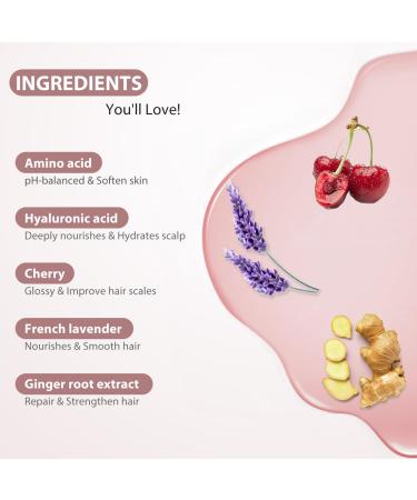 Bee & Flower Amino Acid Shampoo 500ml - Nourishing Smooth & Glossy Shampoo for Men & Women | Cherry Strawberry & Cedarwood Scents - Buy Online on GoSupps.com