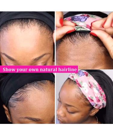 10 Inch Afro Kinky Curly Headband Wig for Black Women - 150% Density Brazilian Virgin Human Hair - Glueless & Natural Black - 10 Inch (Pack of 1) - Buy Online on GoSupps.com