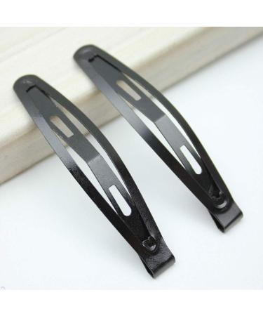 Lurrose 10pcs Black Metal Snap Hair Clips - Simple and Solid Color Barrettes - Buy Online on GoSupps.com