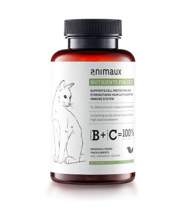 animaux  nutrients for Cats | All-Natural Cat Vitamins to Strengthen The Immune System | Supports Cell Protection in a Natural Way | Healthy Skin and Shiny Coat | 120 Chewable Tablets