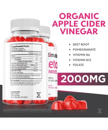 (3 Pack) Ultimate Keto Gummies for Max Weight Loss - 180 Gummies with ACV - High Potency Ultimate Keto Supplement - Buy Online on GoSupps.com
