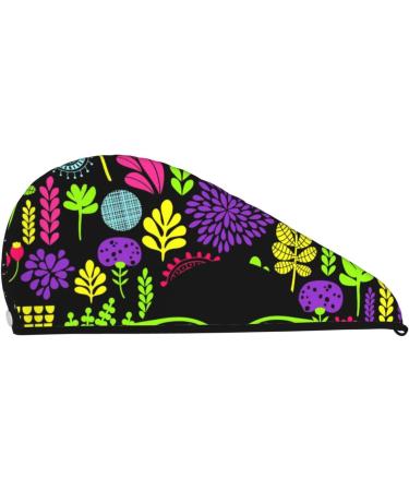 Super Absorbent Black Microfiber Hair Towel for Women - Quick Dry Coral Velvet Wrap for Long Curly & Thick Hair - Buy Online on GoSupps.com