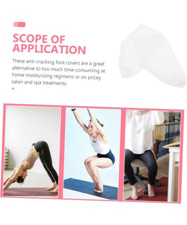 FRCOLOR 4pairs Moisturizing Socks Moisture Socks Aloe Socks Heel Protectors Heel Protector Socks Spa Socks Enhancing Socks Booties Foot Dry Cotton Spandex Cosmetic Silicone Socks White - Buy Online on GoSupps.com