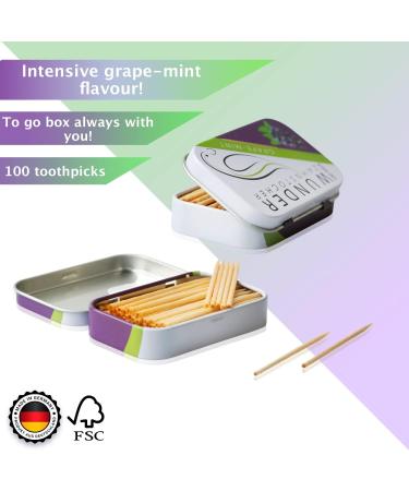 Wonder Toothpick Starter Bundle - Grape Mint Flavored Toothpicks - Refill Pack with Metal Box - Tasty Oral Care Solution - Buy Online on GoSupps.com