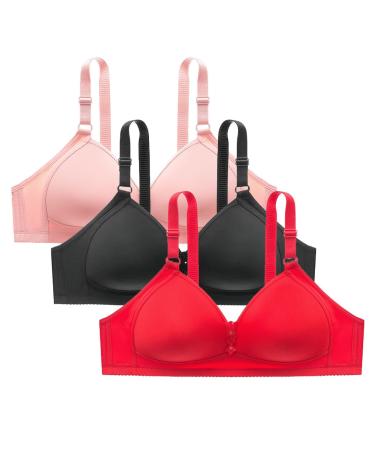 XWSM 3-pack Medieval Seniors Women BH Full Cover Everyday Vest Bh Mother Older Women Soft D ne Wireless Bralette 42 D