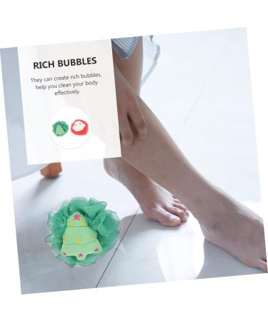 2pcs Exfoliating Bath Ball & Back Scrubber Set - Soft Mesh Shower Loofahs for Body Wash & Spa Experience - Buy Online on GoSupps.com