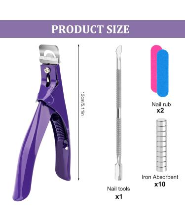Upgade Acrylic Nail Clipper with Sizer Magnet Accurate Trimming Nail Clippers for Acrylic Nails Nail Tip Cutter Professional Stainless Steel Manicure Tool for Salon Home Nail Art - Buy Online on GoSupps.com