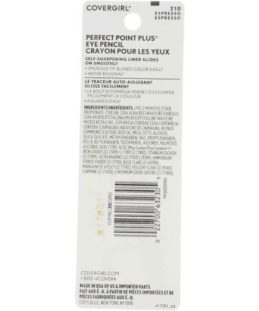 Cover Girl 63230 Espresso Perfect Point Eyeliner Pencil - Long-lasting Formula - Buy Online on GoSupps.com
