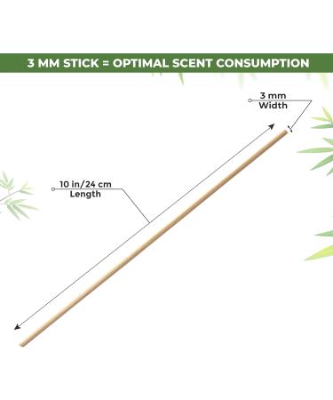 1st Deer Room Fragrance Sticks - 100 Natural Rattan Aroma Sticks (24cm) for Essential Oils & Spa Therapy - Buy Online on GoSupps.com