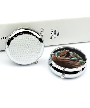 Travel Pill Box - 3 Compartment Portable Organizer with Frog Design | Small Pill Case for Purse & Pocket - Buy Online on GoSupps.com