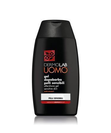 Dermolab uomo aftershave gel for sensitive skin soothing and moisturizing effects prevents skin reducing after shaving dermatologically tested 120 ml