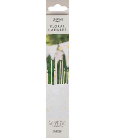 Buy Ginger Ray Floral Pastel Cake Candles - 12-Pack Tall with Holders for International Shipping - Buy Online on GoSupps.com